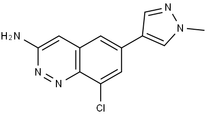 8-Chloro-6-(1-methyl-1H-pyrazol-4-yl)cinnolin-3-amine Structure