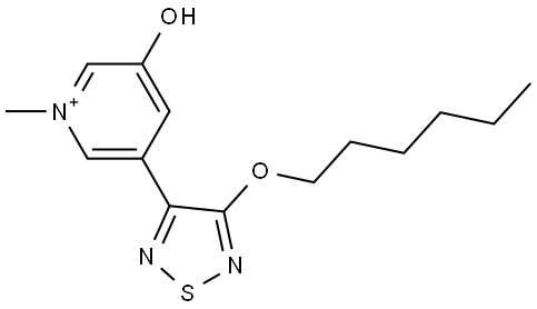 Pyridinium, 5-[4-(hexyloxy)-1,2,5-thiadiazol-3-yl]-3-hydroxy-1-methyl- Structure