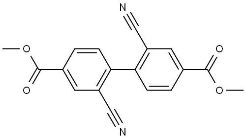 dimethyl 2,2'-dicyano-[1,1'-biphenyl]-4,4'-dicarboxylate 구조식 이미지