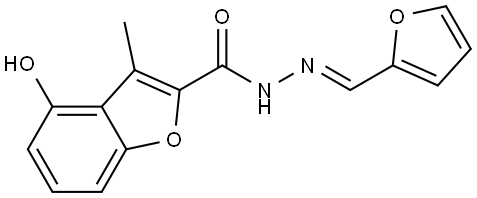 4-Hydroxy-3-methyl-2-benzofurancarboxylic acid (2E)-2-(2-furanylmethylene)hydraz... Structure