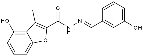 4-Hydroxy-3-methyl-2-benzofurancarboxylic acid (2E)-2-(3-hydroxyphenyl)methylen... . Structure