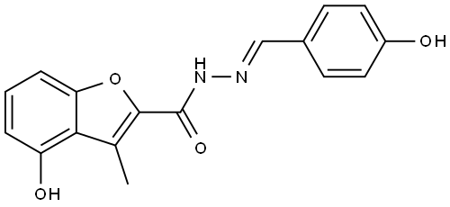 4-Hydroxy-3-methyl-2-benzofurancarboxylic acid (2E)-2-[(4-hydroxyphenyl)methylen... Structure