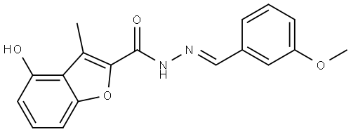 4-Hydroxy-3-methyl-2-benzofurancarboxylic acid (2E)-2-[(3-methoxyphenyl)methylen... Structure