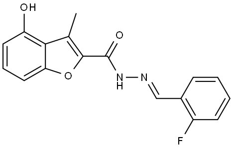 4-Hydroxy-3-methyl-2-benzofurancarboxylic acid (2E)-2-[(2-fluorophenyl)methylene... Structure