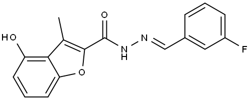 4-Hydroxy-3-methyl-2-benzofurancarboxylic acid (2E)-2-[(3-fluorophenyl)methylene... Structure