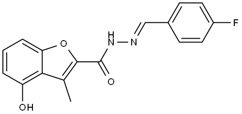 4-Hydroxy-3-methyl-2-benzofurancarboxylic acid (2E)-2-[(4-fluorophenyl)methylene... Structure