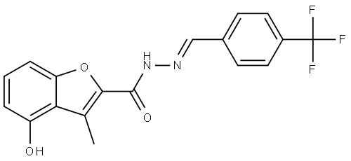 4-Hydroxy-3-methyl-2-benzofurancarboxylic acid (2E)-2-[[4-(trifluoromethyl)phey... . Structure