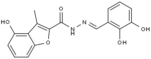 4-Hydroxy-3-methyl-2-benzofurancarboxylic acid (2E)-2-[(2,3-dihydroxyphenyl)meth... Structure