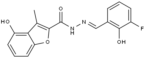 4-Hydroxy-3-methyl-2-benzofurancarboxylic acid (2E)-2-[(3-fluoro-2-hydroxyphenyl... Structure