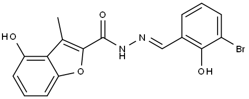 4-Hydroxy-3-methyl-2-benzofurancarboxylic acid (2E)-2-[(3,5-dichloro-2-hydroxyph... Structure