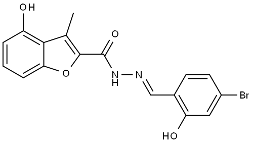 4-Hydroxy-3-methyl-2-benzofurancarboxylic acid (2E)-2-(3-bromo-2-hydroxyphenyl)... Structure