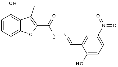 4-Hydroxy-3-methyl-2-benzofurancarboxylic acid (2E)-2-[(2-hydroxy-5-nitrophenyl).. Structure