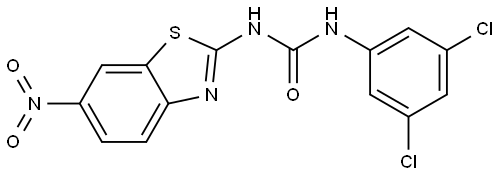 Urea, N-(3,5-dichlorophenyl)-N′-(6-nitro-2-benzothiazolyl)- 구조식 이미지