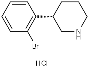 (S)-3-(2-bromophenyl)piperidine hydrochloride Structure