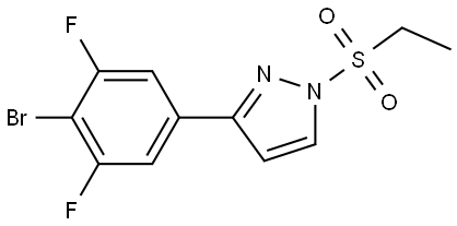 3-(4-Bromo-3,5-difluorophenyl)-1-(ethylsulfonyl)-1H-pyrazole Structure