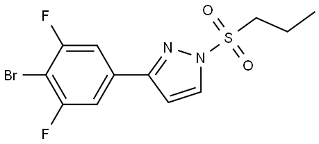 3-(4-bromo-3,5-difluorophenyl)-1-(propylsulfonyl)-1H-pyrazole Structure