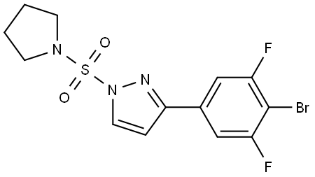 3-(4-Bromo-3,5-difluorophenyl)-1-(1-pyrrolidinylsulfonyl)-1H-pyrazole Structure