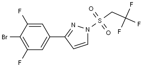 3-(4-Bromo-3,5-difluorophenyl)-1-[(2,2,2-trifluoroethyl)sulfonyl]-1H-pyrazole Structure