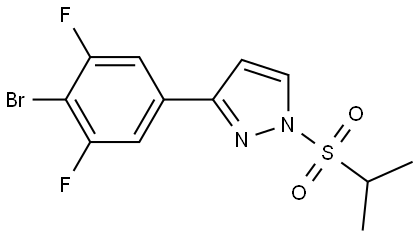 3-(4-Bromo-3,5-difluorophenyl)-1-[(1-methylethyl)sulfonyl]-1H-pyrazole Structure