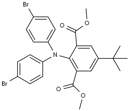 dimethyl 2-(bis(4-bromophenyl)amino)-5-(tert-butyl)isophthalate Structure