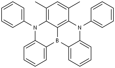 5H,9H-[1,4]Benzazaborino[2,3,4-kl]phenazaborine, 6,8-dimethyl-5,9-diphenyl- Structure