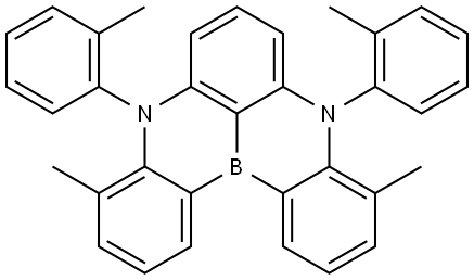 5H,9H-[1,4]Benzazaborino[2,3,4-kl]phenazaborine, 4,10-dimethyl-5,9-bis(2-methylphenyl)- Structure