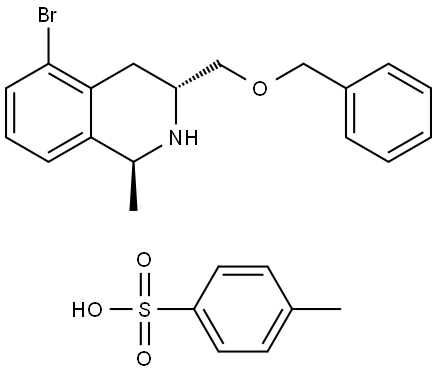 Isoquinoline, 5-bromo-1,2,3,4-tetrahydro-1-methyl-3-[(phenylmethoxy)methyl]-, (1S,3R)-, compd. with 4-methylbenzenesulfonate (1:1) Structure