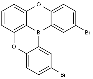 [1,4]Benzoxaborino[2,3,4-kl]phenoxaborin, 2,12-dibromo- Structure