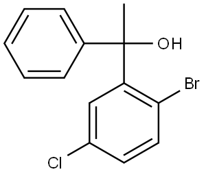 2-Bromo-5-chloro-α-methyl-α-phenylbenzenemethanol Structure