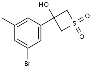 3-Thietanol, 3-(3-bromo-5-methylphenyl)-, 1,1-dioxide Structure