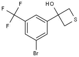 3-[3-Bromo-5-(trifluoromethyl)phenyl]-3-thietanol Structure