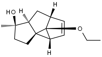 Cyclopenta[a]cyclopropa[gh]pentalen-4-ol, 6c-ethoxy-2a,3,3a,4,5,6,6b,6c-octahydro-4-methyl-, (2aR,3aS,4R,6aS,6bR,6cS)-rel- (9CI) Structure