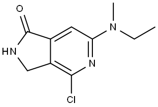 4-Chloro-6-(ethyl(methyl)amino)-2,3-dihydro-1H-pyrrolo[3,4-c]pyridin-1-one Structure