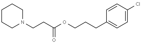 1-Piperidinepropanoic acid, 3-(4-chlorophenyl)propyl ester Structure