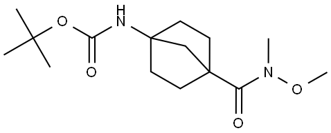 tert-butyl N-[4-[methoxy(methyl)carbamoyl]norbornan-1-yl]carbamate Structure