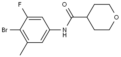 N-(4-Bromo-3-fluoro-5-methylphenyl)tetrahydro-2H-pyran-4-carboxamide Structure