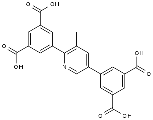 5,5'-(3-methylpyridine-2,5-diyl)diisophthalic acid Structure