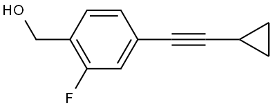 4-(2-Cyclopropylethynyl)-2-fluorobenzenemethanol Structure