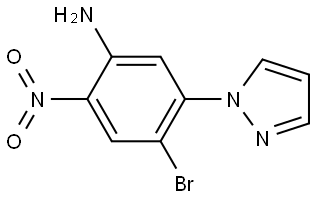 4-Bromo-2-nitro-5-(1H-pyrazol-1-yl)aniline Structure