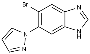 6-Bromo-5-(1H-pyrazol-1-yl)-1H-benzo[d]imidazole Structure