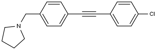 1-[[4-[2-(4-Chlorophenyl)ethynyl]phenyl]methyl]pyrrolidine Structure