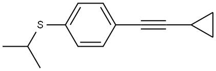 1-(2-Cyclopropylethynyl)-4-[(1-methylethyl)thio]benzene Structure