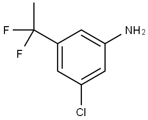 Benzenamine, 3-chloro-5-(1,1-difluoroethyl)- Structure