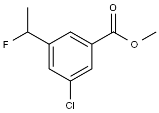 Benzoic acid, 3-chloro-5-(1-fluoroethyl)-, methyl ester Structure