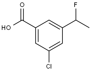 3-Chloro-5-(1-fluoroethyl)benzoic acid Structure