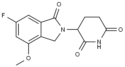 3-(6-fluoro-4-methoxy-1-oxoisoindolin-2-yl)piperidine-2,6-dione Structure