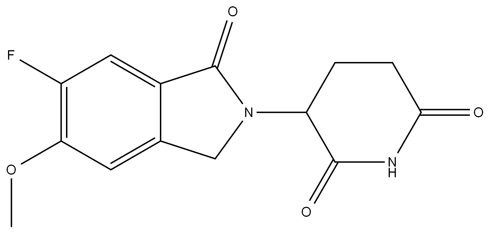 3-(6-fluoro-5-methoxy-1-oxoisoindolin-2-yl)piperidine-2,6-dione Structure