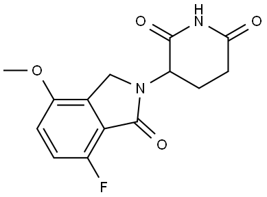 3-(7-fluoro-4-methoxy-1-oxoisoindolin-2-yl)piperidine-2,6-dione Structure