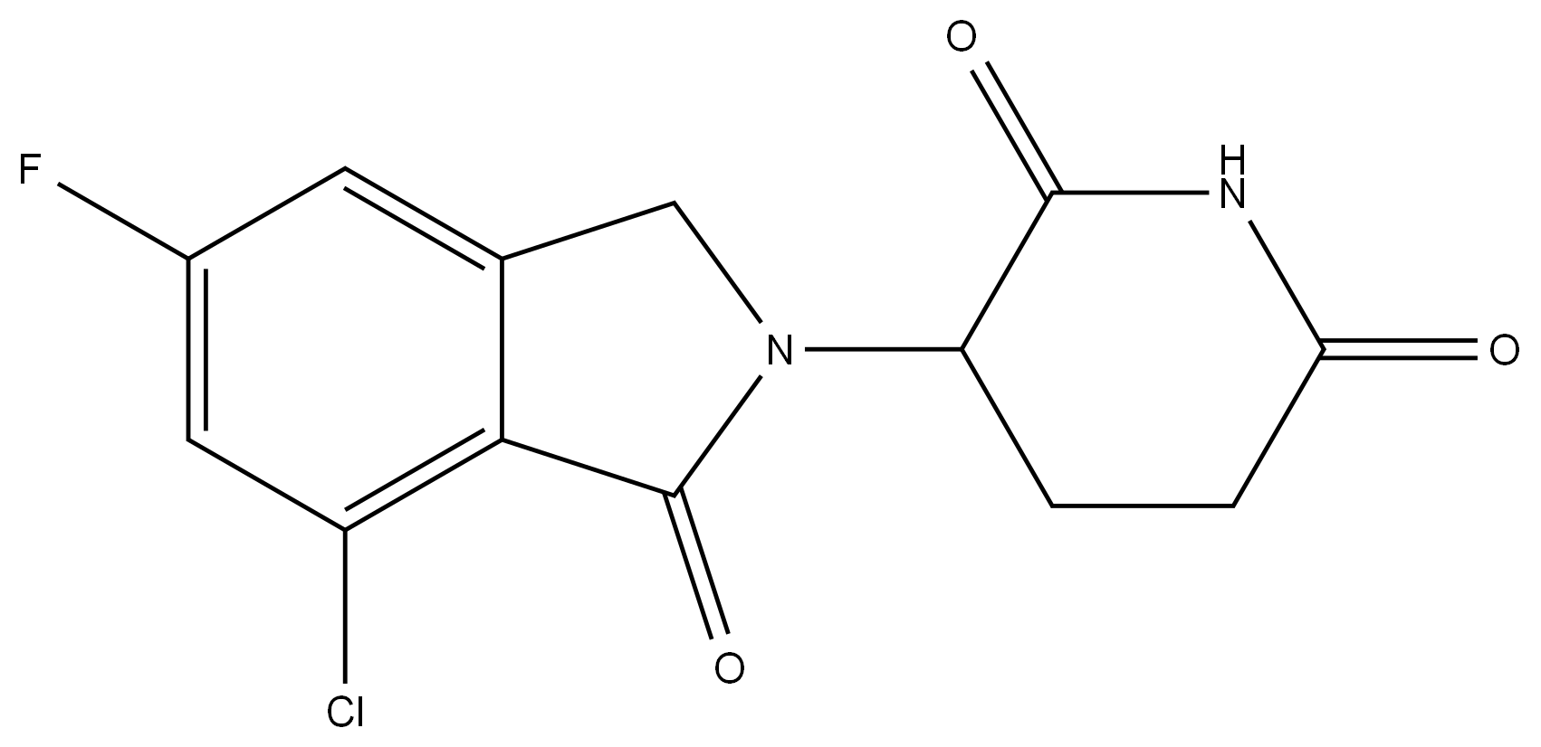 3-(7-chloro-5-fluoro-1-oxoisoindolin-2-yl)piperidine-2,6-dione Structure