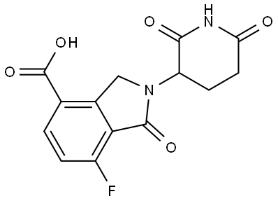 2-(2,6-dioxopiperidin-3-yl)-7-fluoro-1-oxoisoindoline-4-carboxylic acid Structure